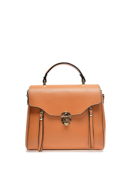 Anna Luchini_Top Handle Bag_COGNAC